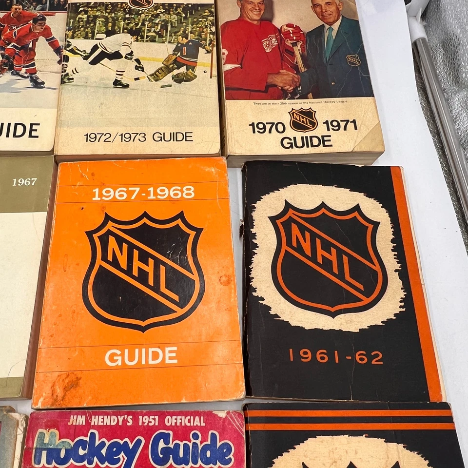 Lote De Colección 1948, 1951, 1960s, 1970s NHL Media Player Guías Prensa Radio Deportes Foto 4 de 4