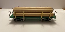 Standard Gauge Classic Model Corp. CMC Green Stake Flatcar w/Dowels