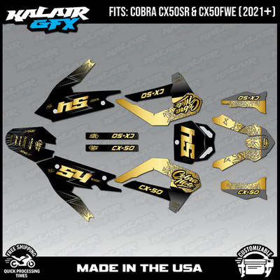 Graphics Kit for COBRA CX50SR CX50FWE 2021-2026 Fatality Series - Gold