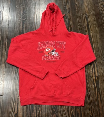 Mitchell Ness Kansas City Chiefs Hoodie Men s Large Red Cotton 