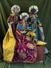 Tris Re Magi 40 Cm Presepe Napoletano arte presepiale scena Natività