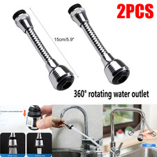 2Pcs 360 Rotating Faucet Movable Kitchen TapHead Water Saving Nozzle Sprayer US