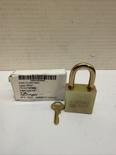 NEW American Lock Padlock Brass Finish & 1 Ke...
