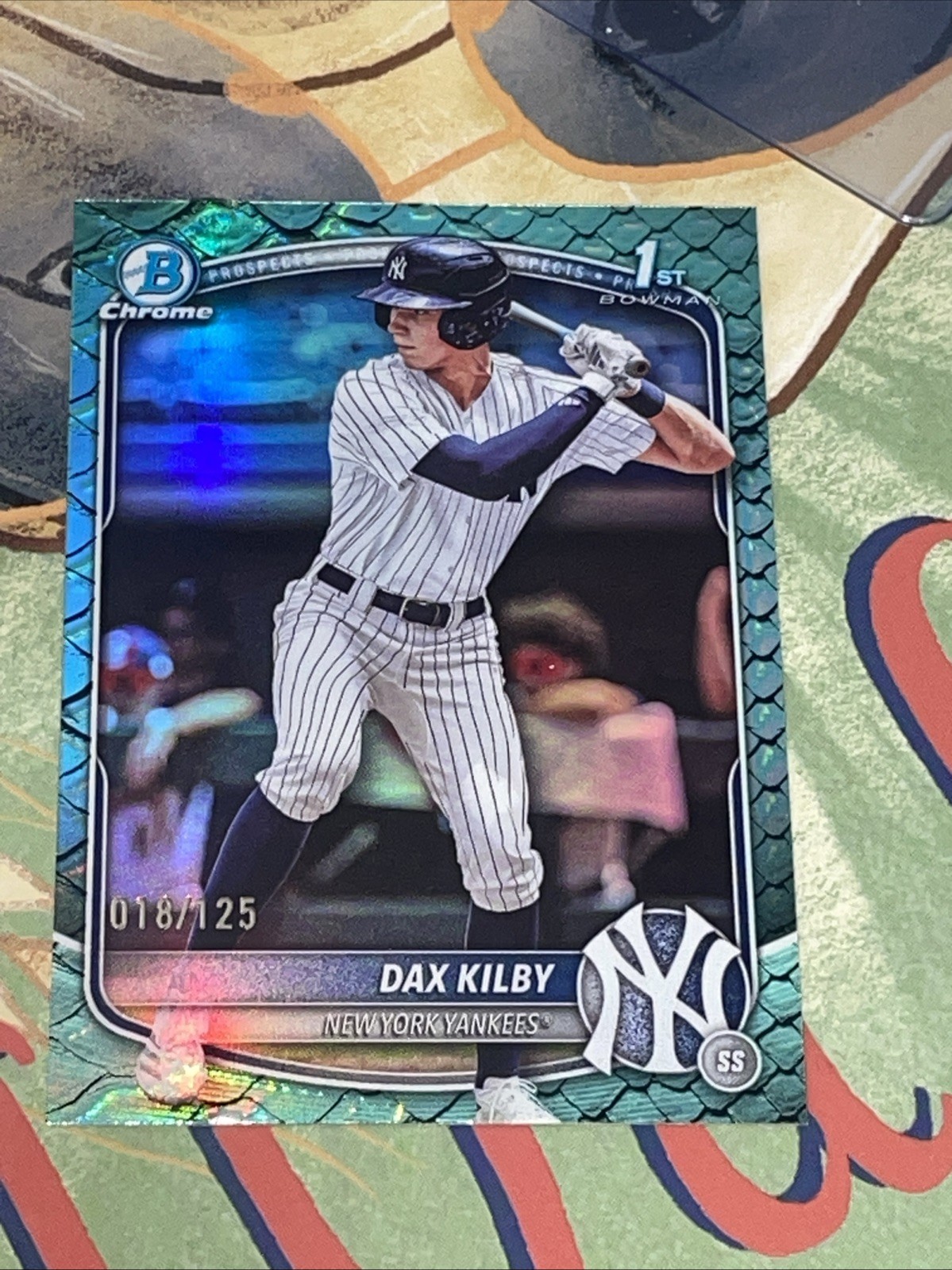 2025 Bowman Draft Chrome - Dax Kilby #BDC-146 Aqua Reptilian Refractor #d/125