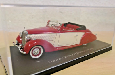 Autocult 1:43- Mercedes-Benz 230 Graber Cabriolet - rot, hellbeige - 05010 -(64)