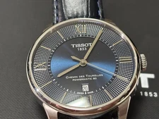 Tissot Chemin des Tourelles Powermatic 80 Automatic Watch Blue Black Dial Used F