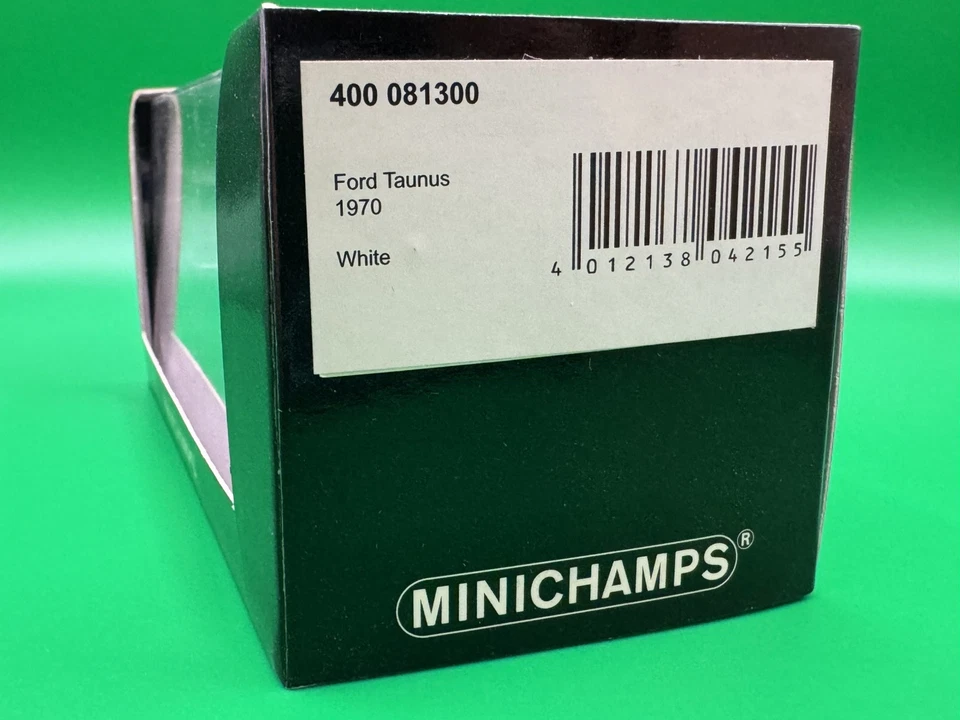 Ford Taunus 1970 -     Minichamps 1:43 prima edizione colore bianco  in Box rara - Immagine 4 di 4