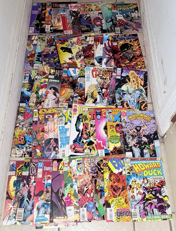 Comic Book Lot of 45 Marvel DC Image Valiant No Duplicates Mixed Eras VF/NM