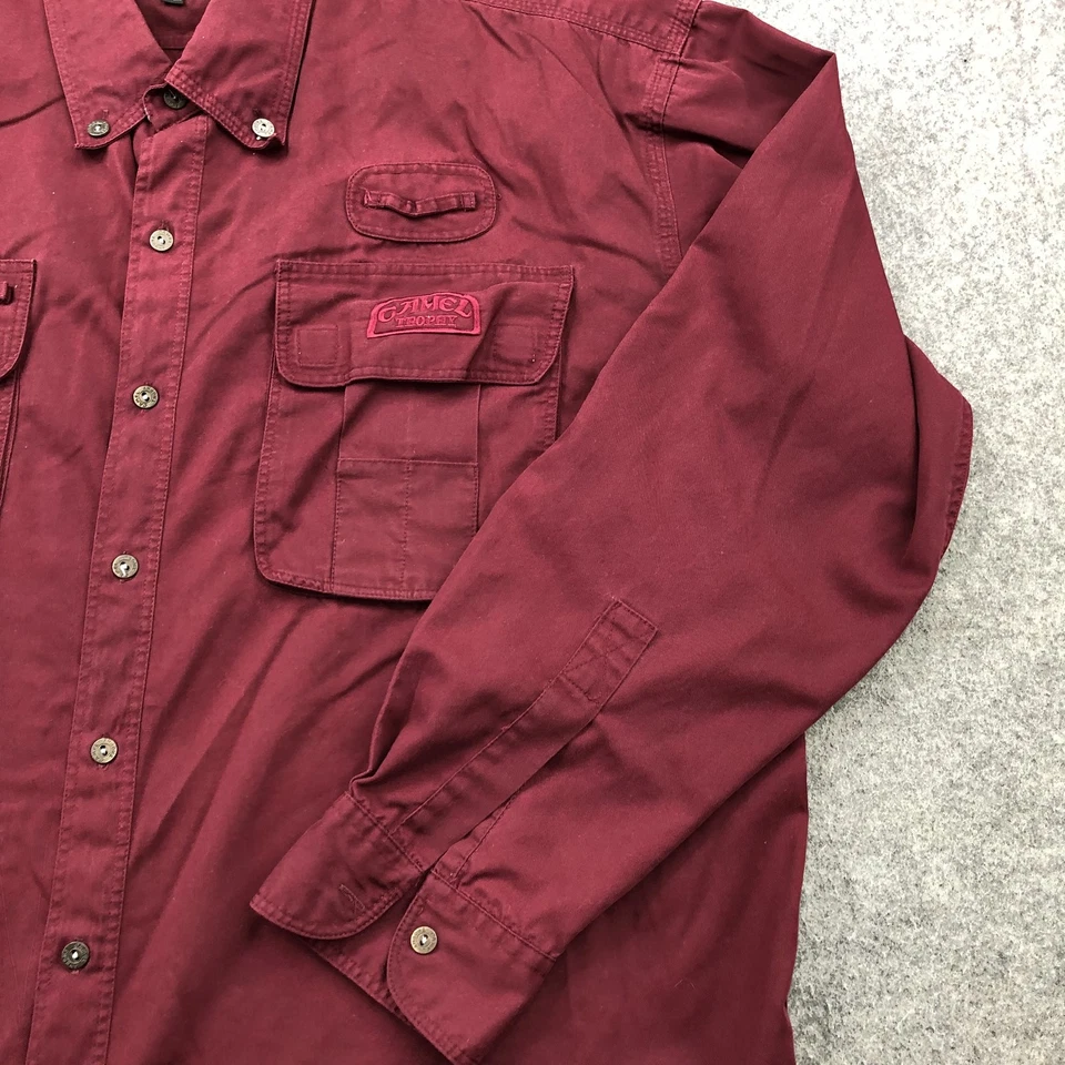 Vintage Camel Trophy Shirt Mens 2XL Button Up Outdoor Utility Safari Pockets - Image 3 of 4