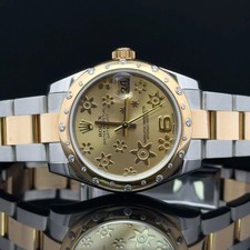 Rolex Datejust 31 Champagne Floral Dial on Jubilee 178343