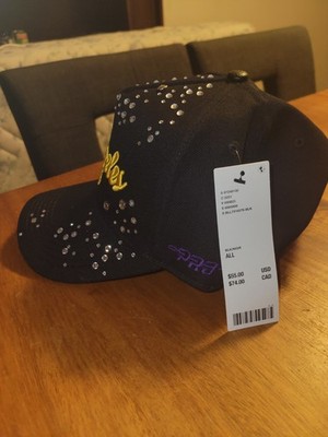NWT Pro Standard NBA Los Angeles Lakers rhinestone SnapBack hat Los Angeles Lakers Corduroy Rhinestone Snapback Hat – DannijoPro main image 2