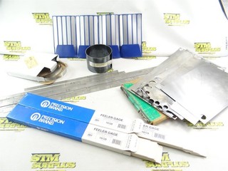 ASSORTED LOT OF FEELER GAGES .001" TO .025" ASSORTED STEEL GAGE STOCK
