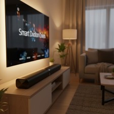 Compact 17-Inch Soundbar with ARC, OPT, AUX Connectivity for Smart TVs