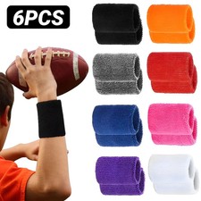 6Pcs Sweat Absorption Sports Wristband Moisture Wicking Wrist Guard For Tenni