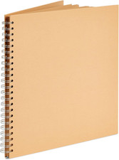 Spiral Bound Scrapbook Album - 12 X 12 In, Kraft Hardcover, 40 Sheets 80 Pages 