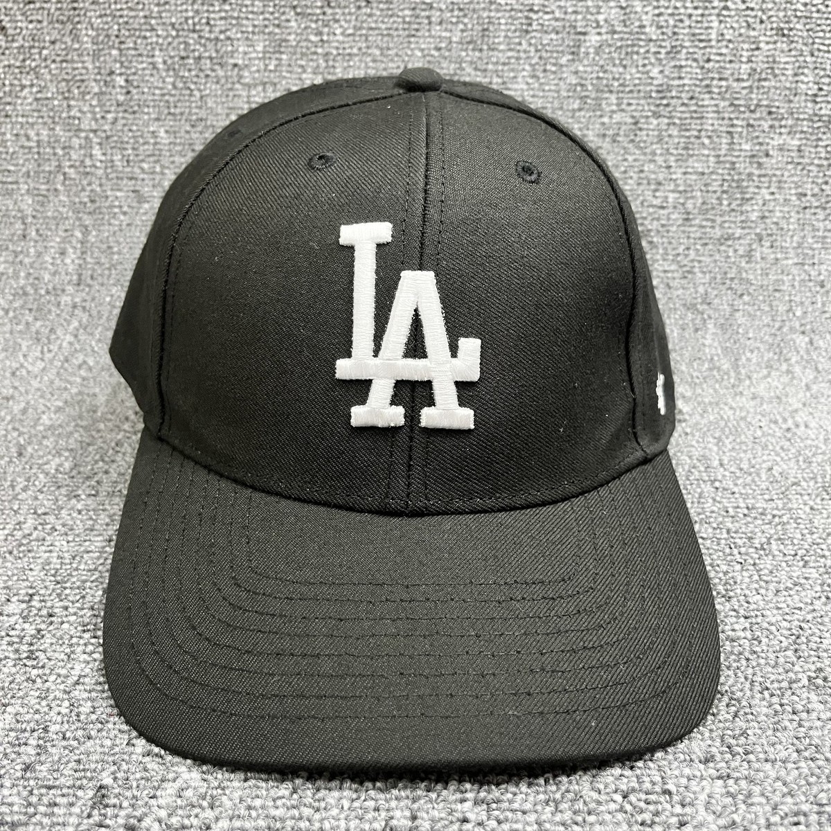LA Dodgers '47 Brand MVP Hat Black Adjustable Hook and Loop Strapback Cap