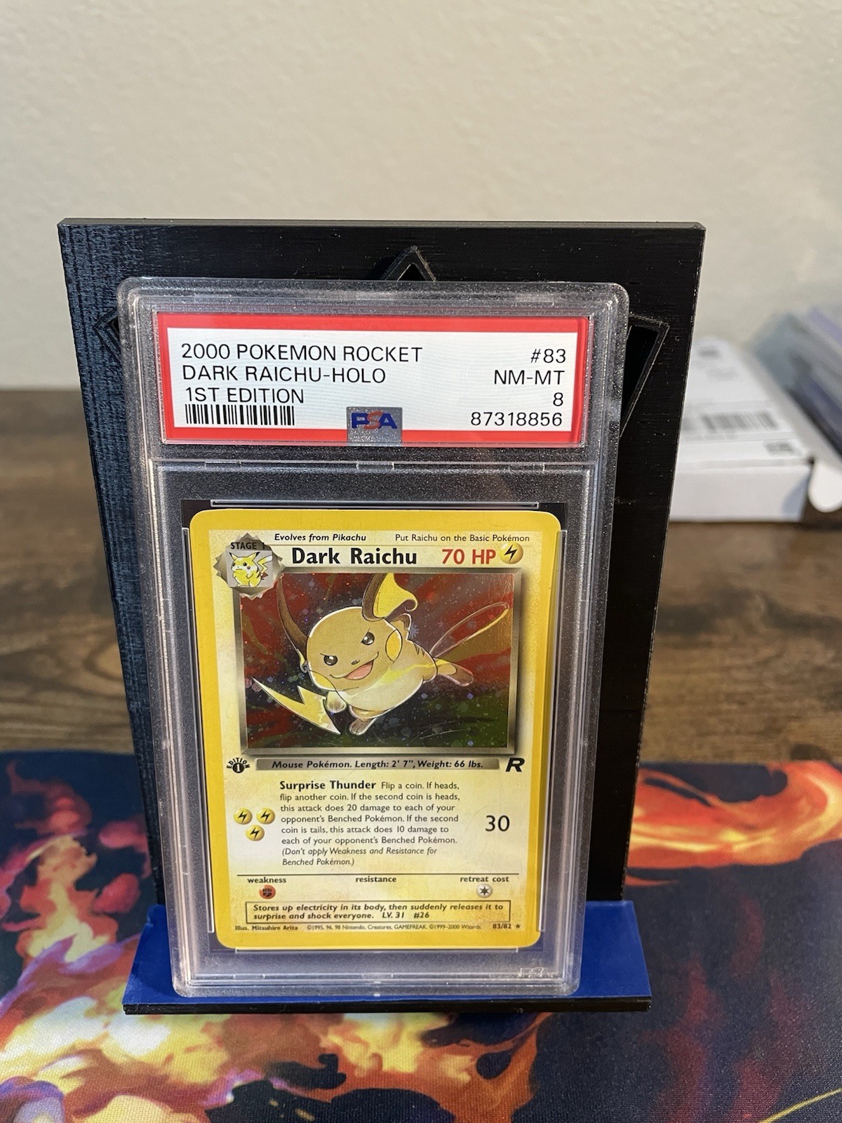 Pokémon PSA 8 Dark Raichu 1st ED 83/82 Team Rocket WOTC