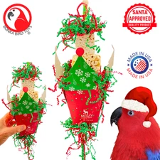 Bonka Bird Toys 3921 Sola Christmas Tree Forager Shred Chew Pet Parrot Cage Toy