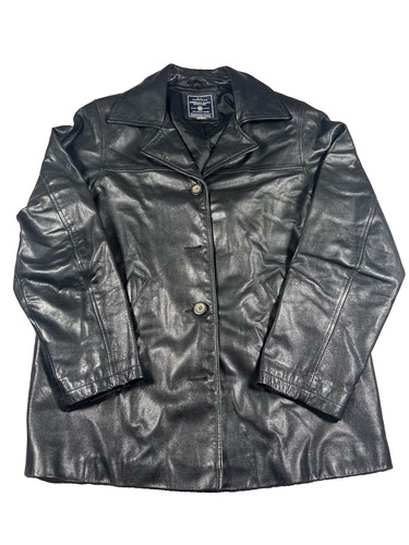 American Eagle Outfitters Black Leather Jacket Mens