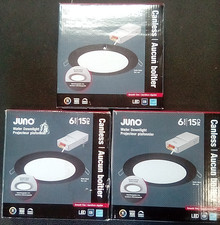 3pk Juno 6 in. 15cm Select CCT Wafer Downlight Canless Brushed Nickel Recessed