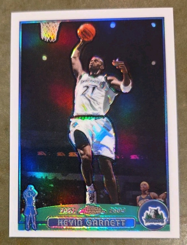 KEVIN GARNETT 2003 04 TOPPS CHROME #100 REFRACTOR TIMBERWOLVES CELTICS HOF 03