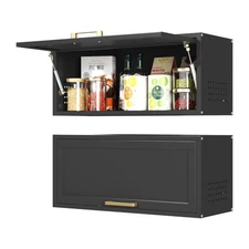 Wall-Mounted Metal Storage Cabinet Garage Kitchen Wall Cabinet 120lbs per Shelf