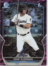 Kemp Alderman 2023 Bowman Draft #BDC-123 Chrome Fuchsia Lunar Refractor #/199