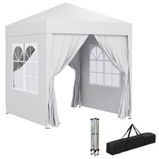 Outsunny 2x2m Pop Up Gazebo Canopy Marquee w/ Carry Bag, White