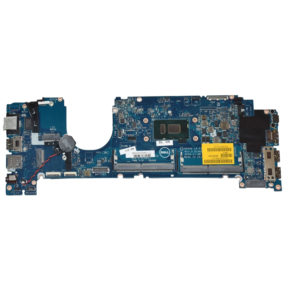Placa madre Dell Latitude 7490 i7-8650U 1,9 GHz cuatro núcleos DAZ40 LA-F321P PP44F Foto 3 de 4