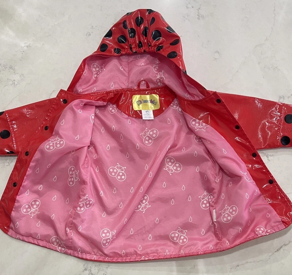 Kidorable Ladybug Raincoat | 2T  - Image 2 of 4
