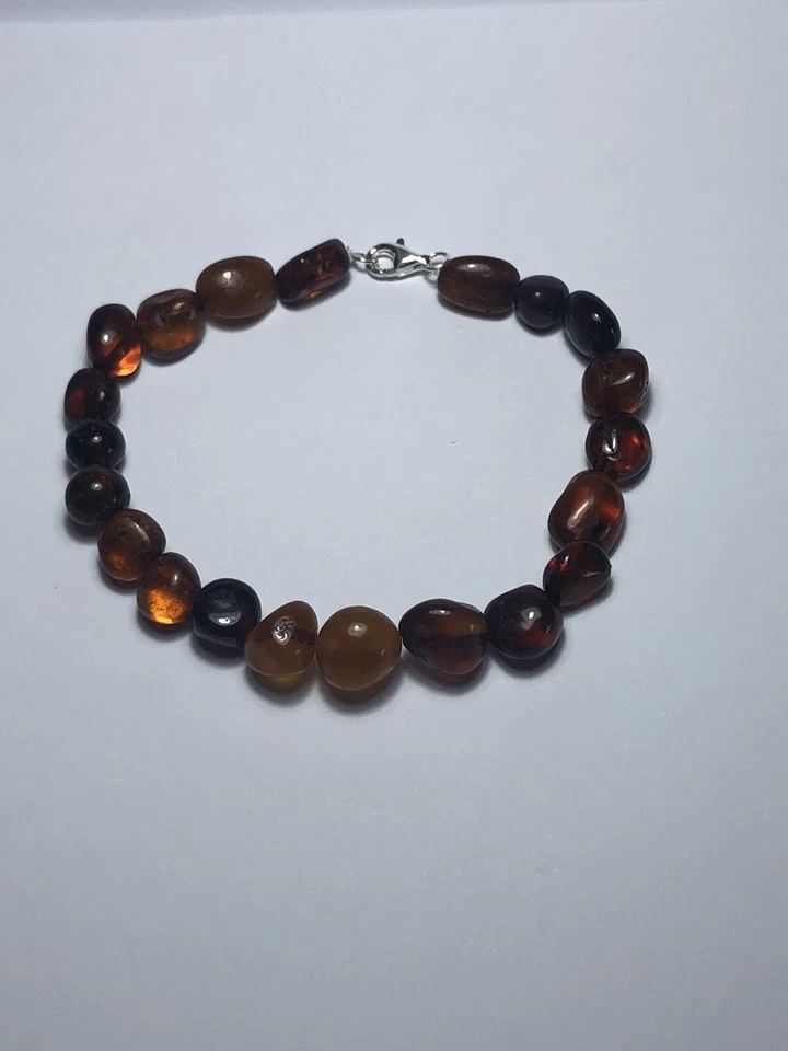 Bracciale in Ambra e chiusura in Argento 925 - Immagine 4 di 4