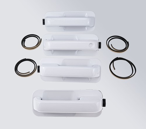 Front & Rear Door Handle Oxford White For 2017-2020 Ford Super Duty F250 F350 US - Picture 12 of 20