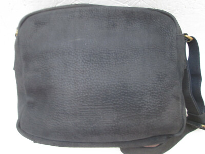 Sac Bandoulière Zippo En Cuir Noir Vintage - Occasion - Authentique