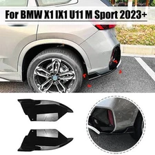 Car Rear Bumper Side Corner Cover Trim For BMW X1 iX1 U11 2023-2025 Gloss Black