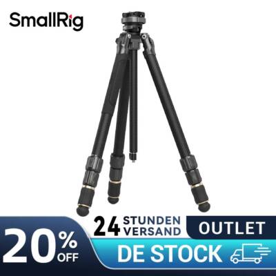 SmallRig Kohlefaser Stativ 59'' Fotografie Stativ, multikompatible Montageplatte