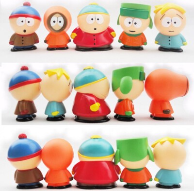 5x Southpark Spielfiguren Stan Kyle Kenny Eric Cartman Butters South Park Set