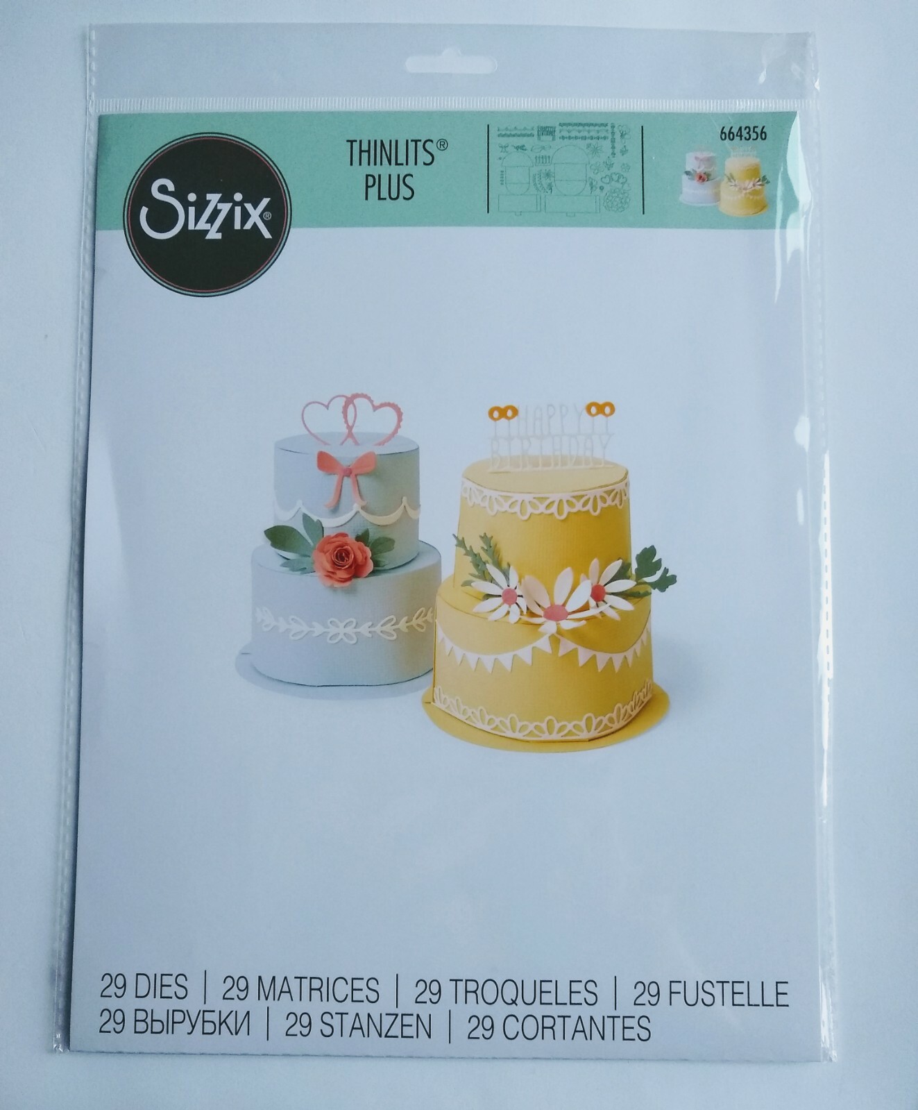 Sizzix Thinlits Plus Die Set Cake Pop Up 664356   29 Dies Discontinued Rare