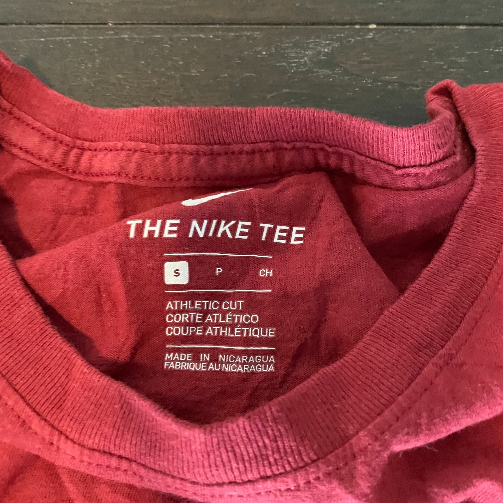 Nike Maroon Basic Solid Long Sleeve Crew Neck Tee… - image 2