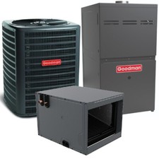 Horizontal 2.5 Ton 13.4 SEER2 80% 60,000 BTU Goodman R32 AC Gas Furnace System