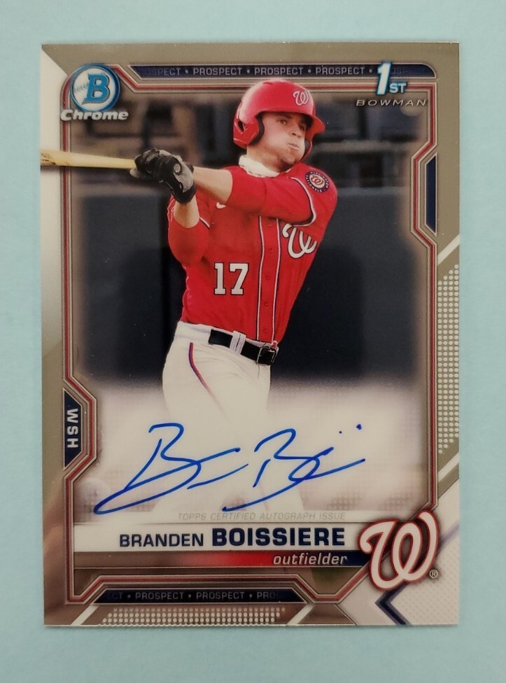 2021 Bowman Chrome Branden Boissiere Auto 1st Bowman #CDA-BBO Card