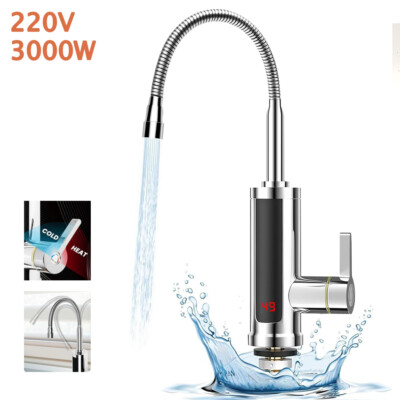 Wasserhahn mit Durchlauferhitzer 360° Drehbarer LED Durchlauferhitzer Wasserhahn