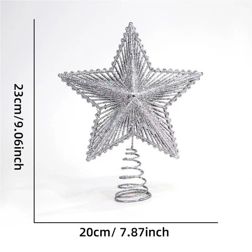 Pentagramm-Ornamente Weihnachtsbaum-Stern-Dekoration Glitzernde Szenerie : - Bild 2 von 22