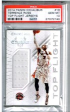 2014 Panini Excalibur Terrence Ross Top Flight Jerseys PSA 10