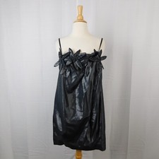 Twelve by Twelve Metallic 3D Flowers Spaghetti Strap Cocktail Shift Dress Small