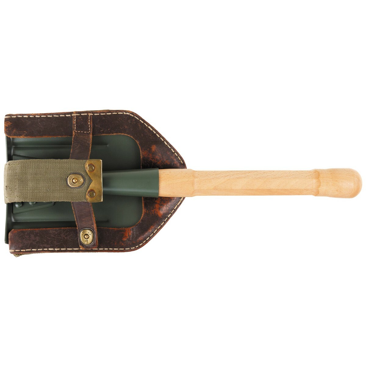 Pelle suisse de reproduction en acier olive pour camping et bivouac