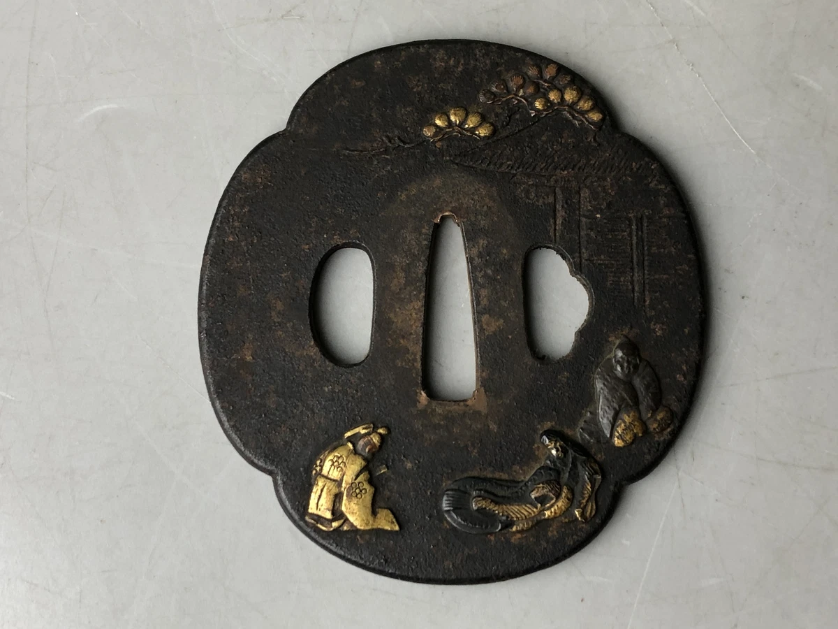 铁1800-1849 年日本刀镡| eBay