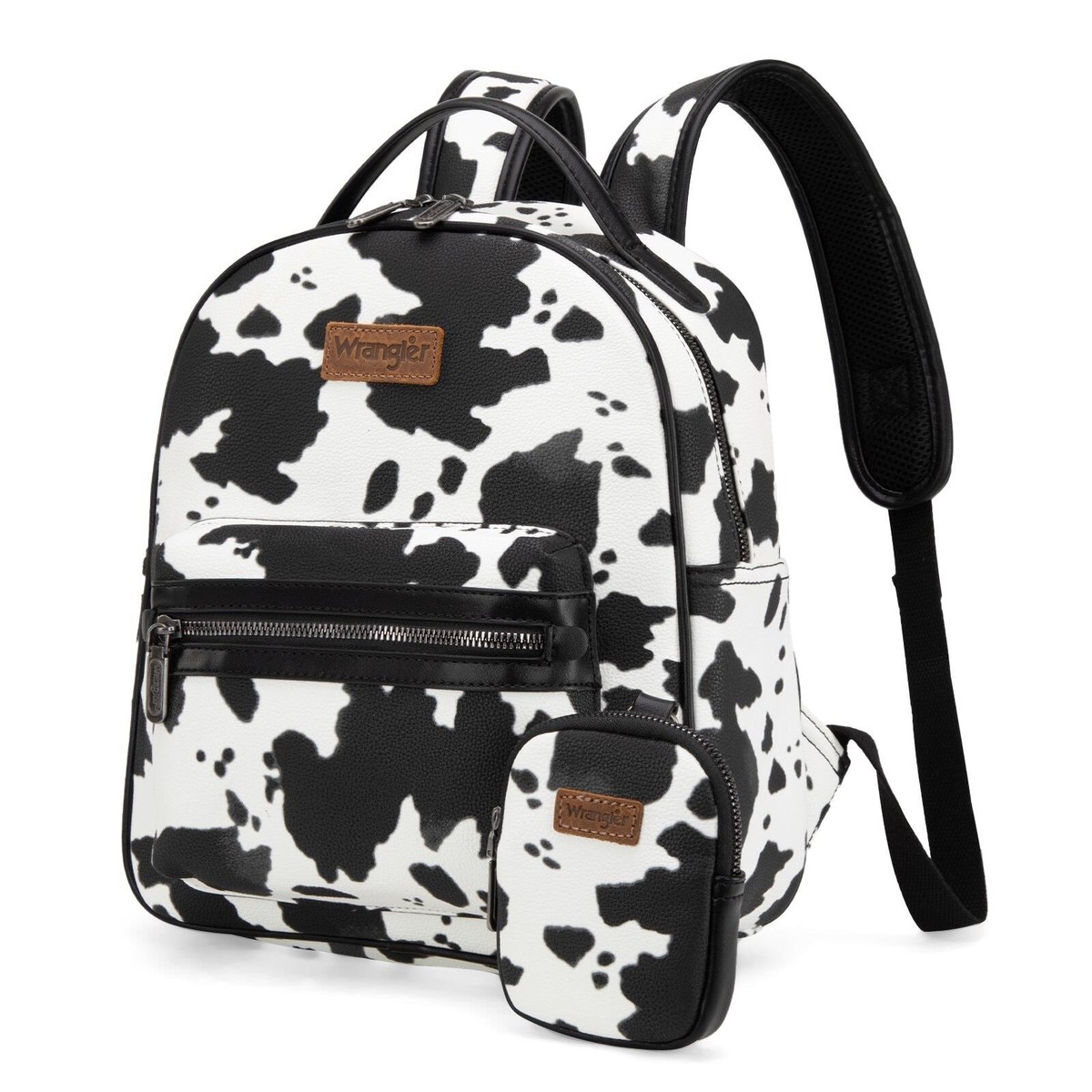 Wrangler NWT Cow Print Backpack With Coin Pouch - Black | eBay display picture 1