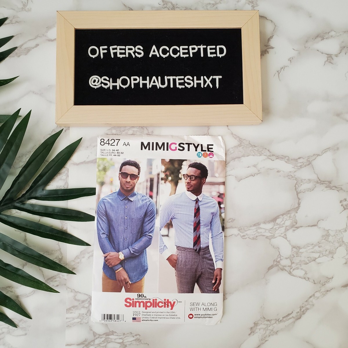 Simplicity MiMiGStyle Men's Shirt Sewing Pattern 8427 | eBay