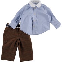 Ralph Lauren Baby Boy Shirt & Brown Tweed Trousers W/ Belt Set 3/6m (70cm) Ralph Lauren Baby Boy Shirt & Brown Tweed Trousers W/ Belt Set 3/6m (70cm)