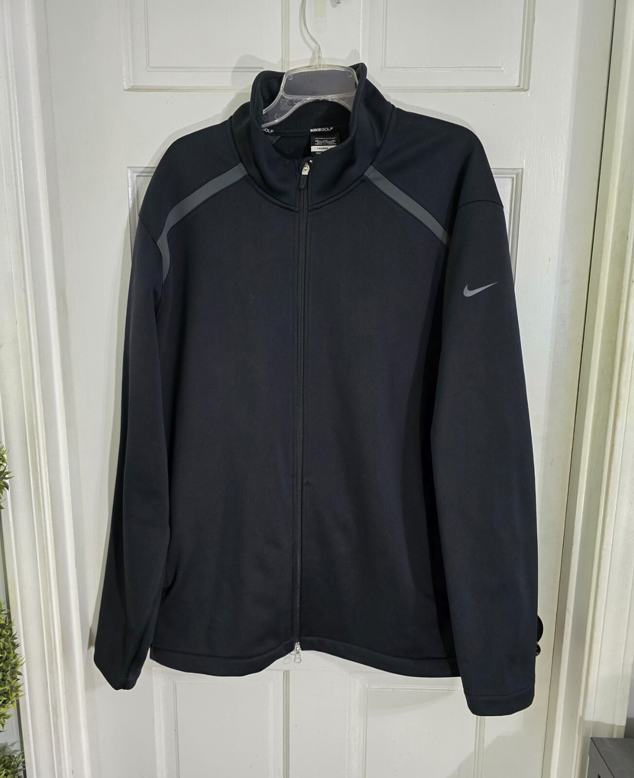 SACAI X NIKE Giacca Nike Golf Uomo Nera Colorblock Therma Fit Full Zip Manica Lunga Taglia 2XL